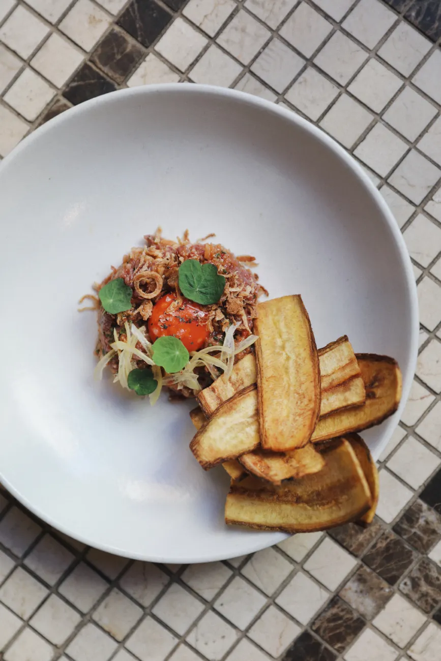 Signature plated dish at Sucre London